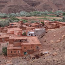 The mountain village on the southern slopes of the Tizi n'Tichka Pass